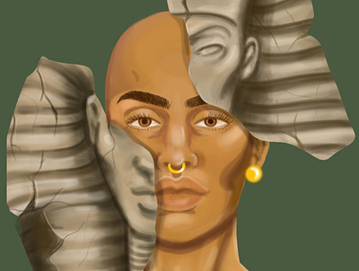 Akhenaten design egypt egyptian illustration men of color poc portrait