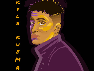 Kyle Kuzma basketball beauty color colors design fashion illustration lifestyle lifestyle illustration men nba portrait portraits
