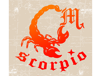 scorpio astrology branding design flat illustration lifestyle logo typography