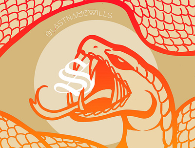 snake branding design flat illustration lifestyle