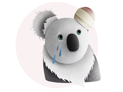 Sad koala animals creator cute drawing graphic design illustration illustrator koala photoshop texture