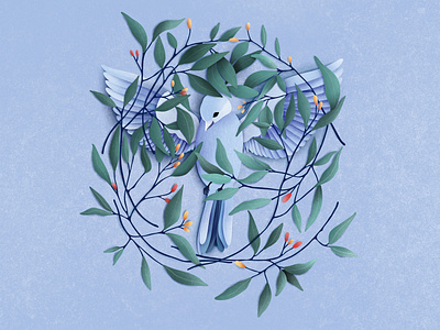 Blue bird illustration