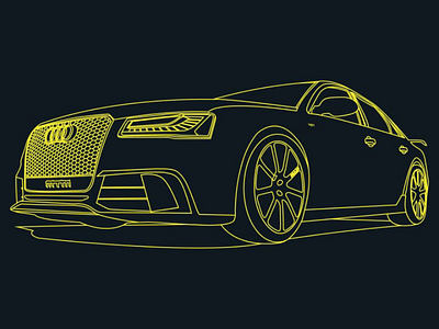 Audi Line Art vector