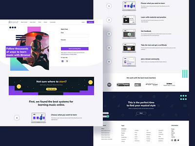 Music Course Landing Page Web UI