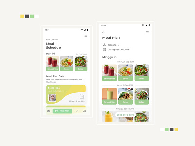 Meal Plan Mobile App UI