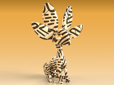 [3D] Chocolate Latte Rabbit 3d 3d art 3d artist 3d modeling art design gradient gradient color gradient design gradients pattern rabbit rabbits