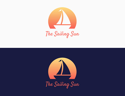[Logo] The Sailing Sun 2d 2d art artwork design illustration logo logo design logotype negative negative space negative space logo typeface vector art vector illustration