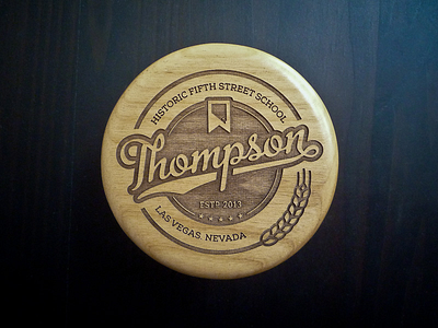Thompson Wedding Coasters beer coaster drink gift las vegas nevada tinkering monkey vegas wedding wood