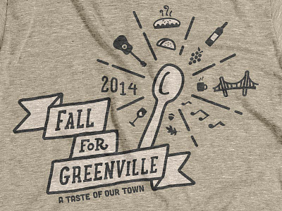 Fallforgreenville 2014 Design Shirt Mockup cubano event fall festival greenville handmade liberty bridge local prova sc