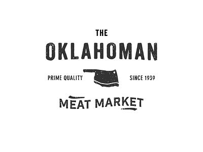 The Oklahoman butcher logo meat shop