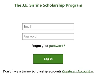 Sirrine Scholarship Login Page application greenville k12 login public schools scholarship student