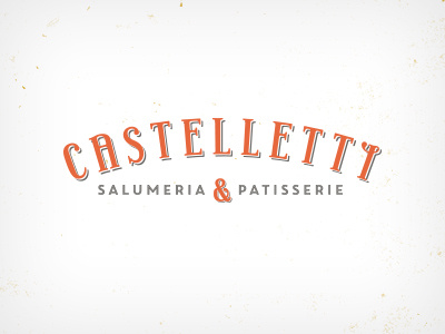 Castelletti Salumeria & Patisserie branding food logo restaurant type typography vintage