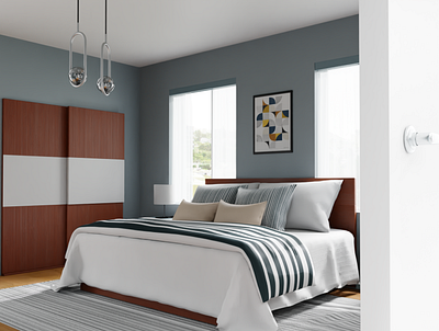 Bedroom blender design render