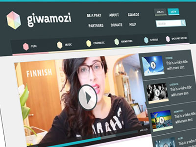 Giwamozi UI branding cube nav ui video