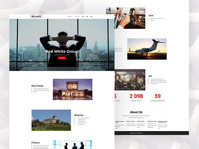 Red White Group landing page