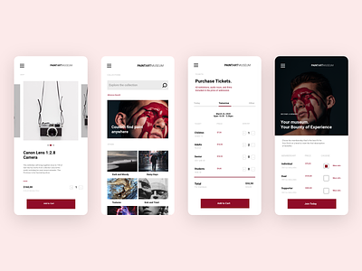 Art Gallery Mobile App Concept app design firstshot flat minimal news ui ux