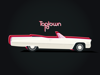 Topdown (Chevrolet Eldorado) auto automobile car channel tres chevrolet classic car convertible eldorado illustration topdown vector vintage