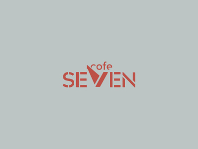SEVEN cafe Primary logo branding design fashion icon illustration logo typography ui ux vector