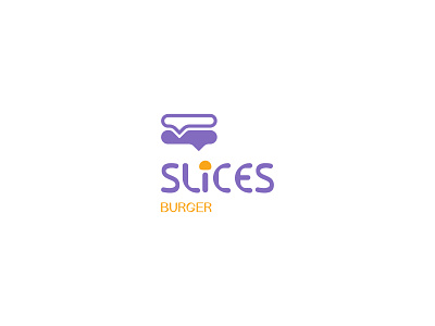 Slices - Burger branding burger design foods icon illustration logo re restaurant typography