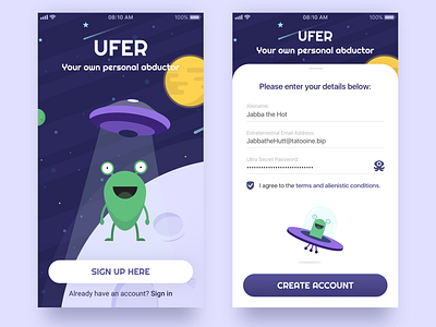 #1 Daily UI // Sign Up App Screen
