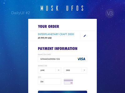 #2 Daily UI // Credit Card Checkout app design checkout checkout page creditcard daily 100 challenge dailyui design inspiration inspiration app ui