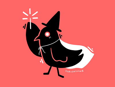 Wizard Bird bird design doodle drawing editorial illustration icon illustration procreate