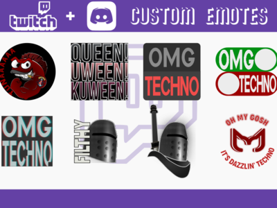 Original Twitch + Discord Custom Emotes emotes graphic design twitch emote twitchemote vector vector art