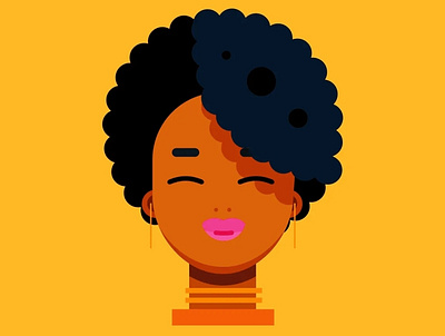 Queen 👑 beauty black girl design flatdesign girl illustration vector wallpaper