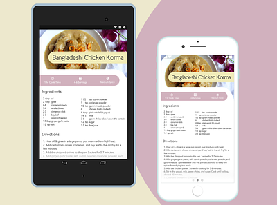 Recipe Card / Weekly Warm-up No. 27 cooking cooking app mobile mobile ui practice recipe card recipes ui weekly warm up