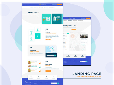 Landing Page blue design dynamic health homepage landingpage minimal pharmacy ui web