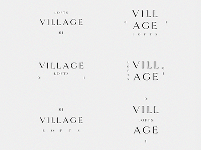 Village 01 Lofts - Design Concept branding design elegant elegant design elegant fonts flat minimal minimal art modern modern design modern logo typeface typeface design typeface. lettering typography