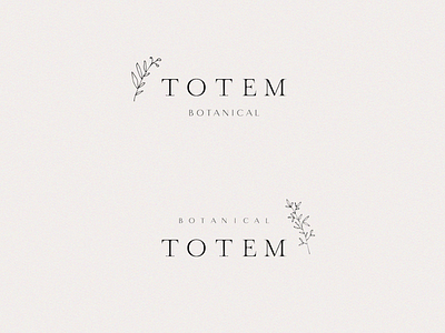 Totem Botanical - Garden Shop Branding Concept branding elegant elegant design elegant fonts flat minimal minimal art modern modern design modern logo typeface