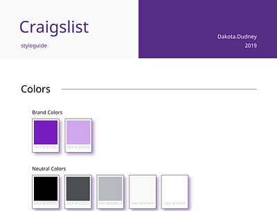 Craigslist StyleGuide branding icon logo typography ui ux vector