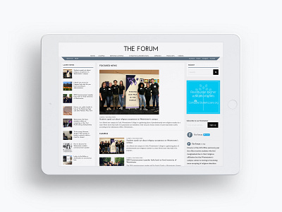 The Forum's New Website landing page news design ux website design