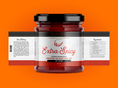 Extra Spicy Salsa Label