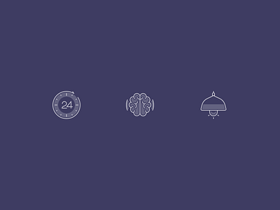 some icons 3 flat light thinking time ui