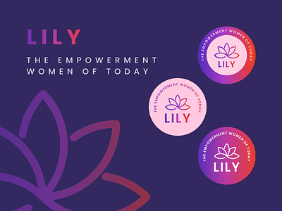 LILY — A Women Empowerment Community — Logo Design — V1 app icon app logo brand logo business logo digital brand logo digital business logo facebook figma fiverr freelance graphic design illustrator instagram logo design logo designer online brand logo online business logo online presence logo photoshop social media design