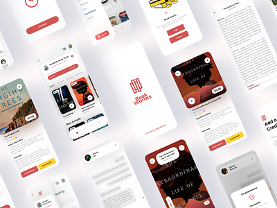 BookWorms — An Ebook & Audio Book App Design — Light — UI Kit