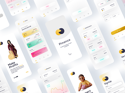 Pinance — A Crypto Trading Mobile App UI UX Design — Light Mode