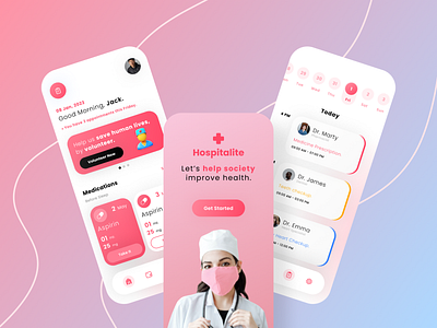 Medical Health Care Mobile App UI Screens - UI/UX Design - Figma