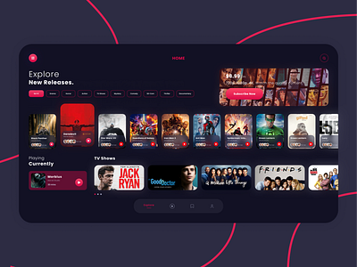 Uplay - A Live Movies Streaming Web App - UI/UX Design - Figma