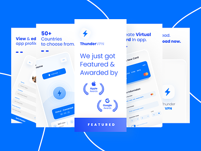 Thunder - A VPN Mobile App - Google & Apple Store - Screenshots
