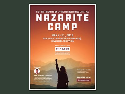 Nazarite Camp 2018 christian church event god nazarite poster