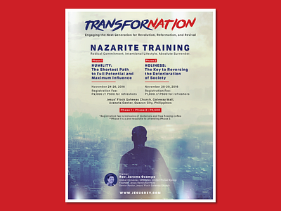 TransforNation: Nazarite training in the city of Manila christian church church event city event flare god love manila poster skyine