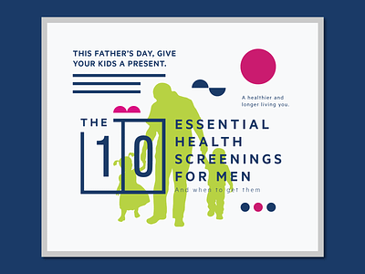 Health Screenings for Men dad daddy father fathers day flat illustration memphis memphis design