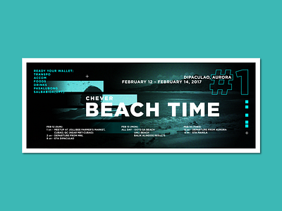 Beach time graphic