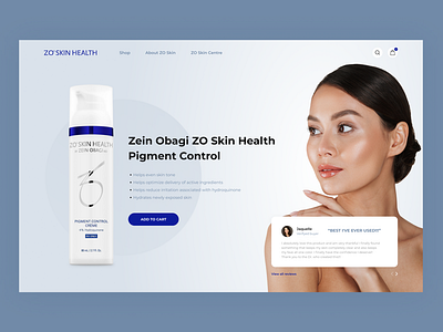 Zein Obagi Cosmetics e-commerce concept