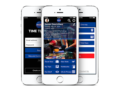 NASA Time Travel iOS App astronomy big bang ios app nasa time travel