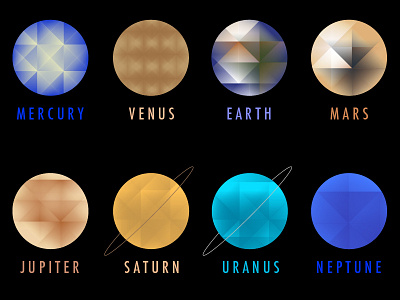 Solar System geometric gradient planets solar space stars system universe