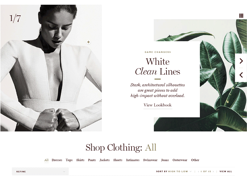 Fashion Boutique Page Slider by Wei Huang on Dribbble